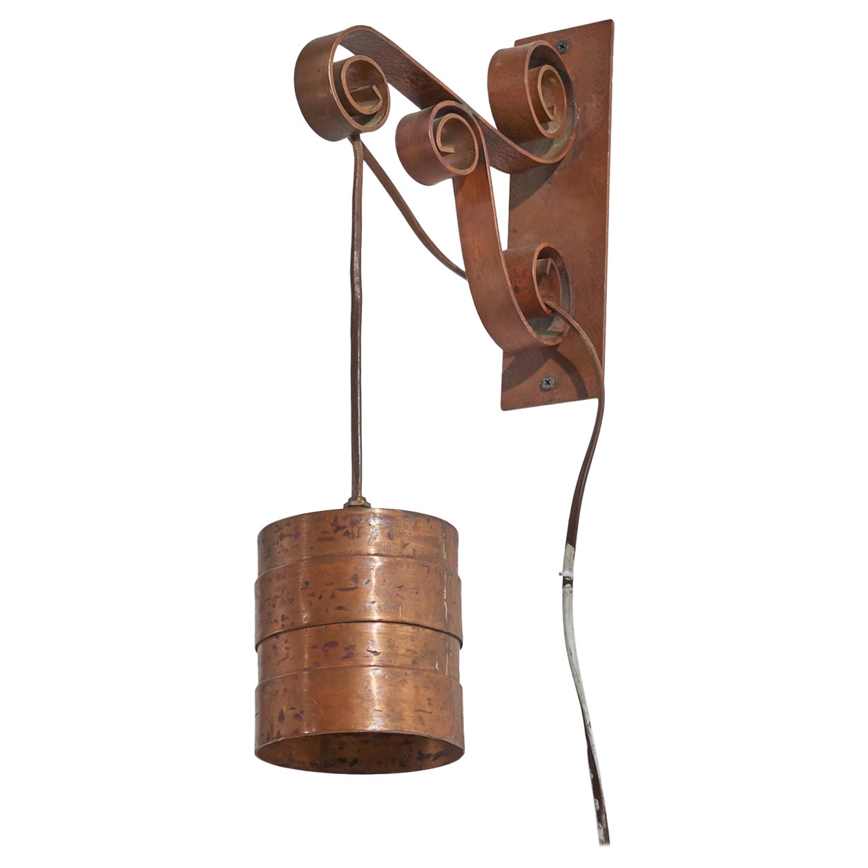 Swedish Designer, Sconce, Copper, Sweden, c. 1940s