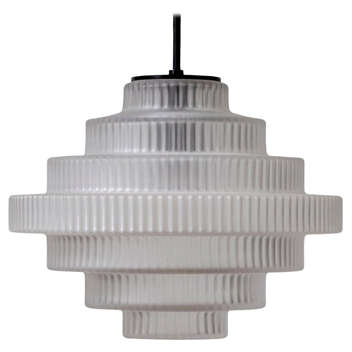 Archive Pendant Light by Souda, Frosted Glass, Made to Order For Sale