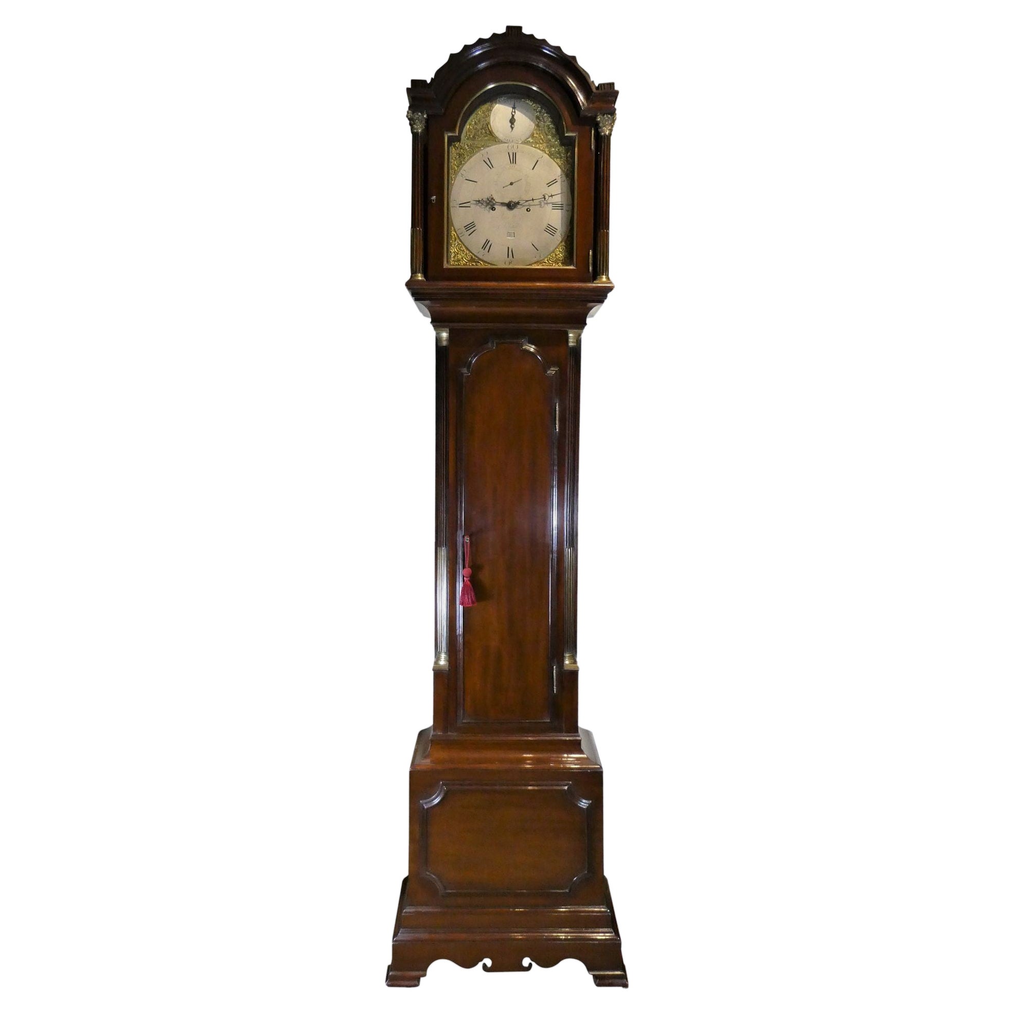 Georgian Mahogany Longcase Clock By John Ross, London For Sale