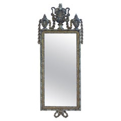 Silvered and Giltwood Swedish Neoclassical Mirror with Original Glass