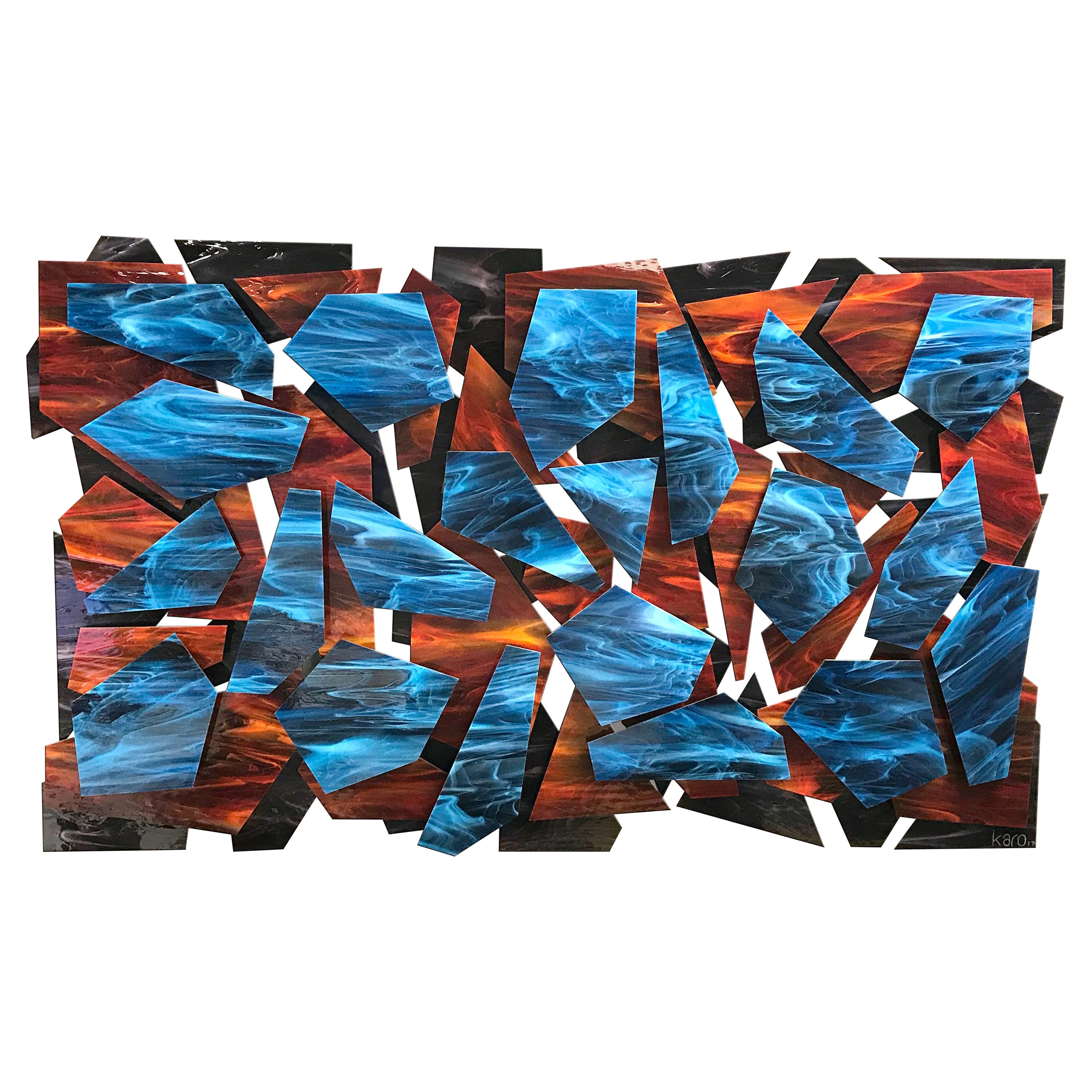 "Elevate" Original Glass and Metal Wall Sculpture For Sale at 1stDibs