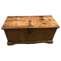 Antique Late 19th Century French Bible Box, Trunk, Blanket Chest