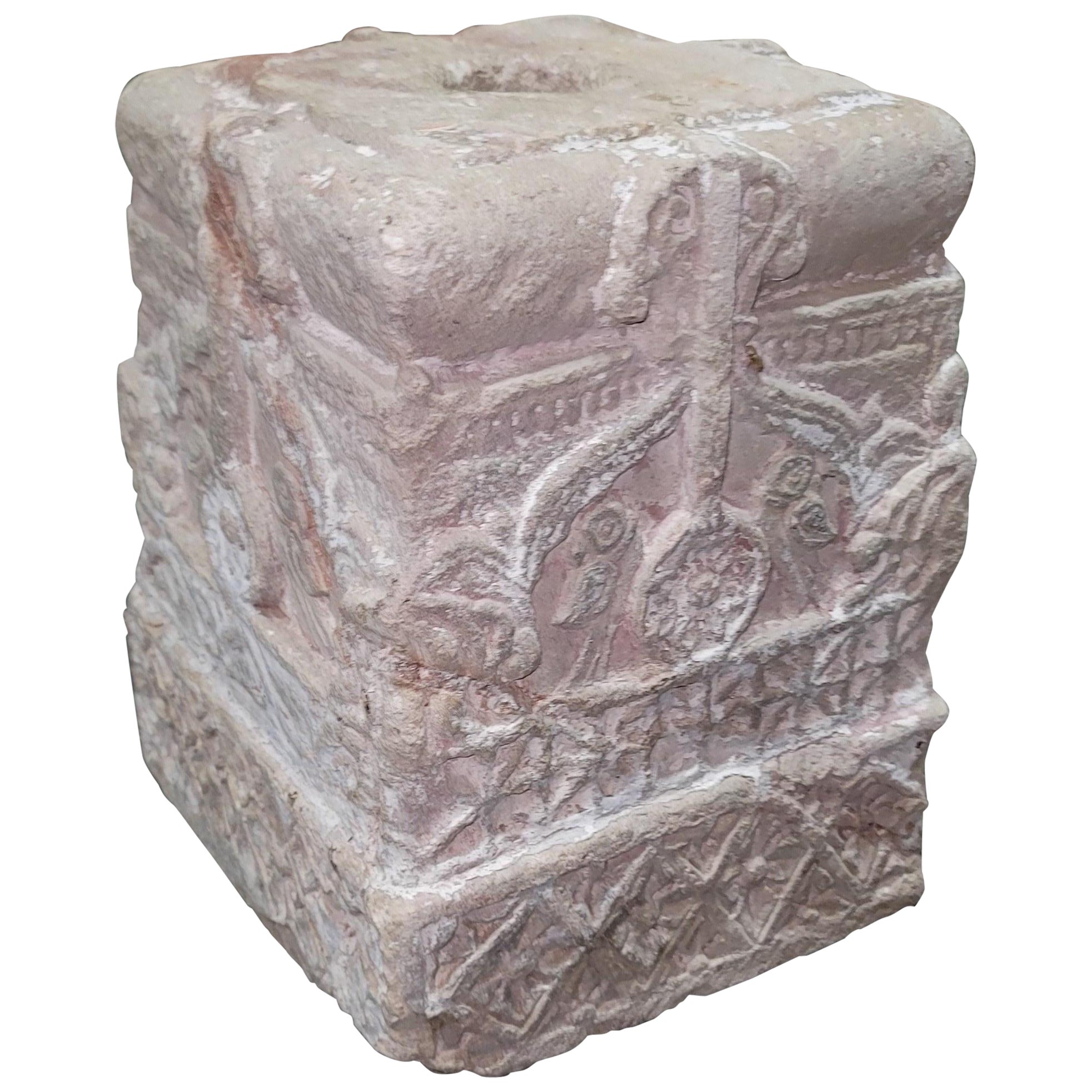 Architectural Stone Fragment from India, Early 20th Century For Sale
