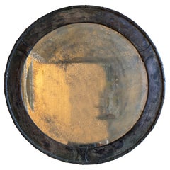 Early 20th C. French Forged Iron Mirror