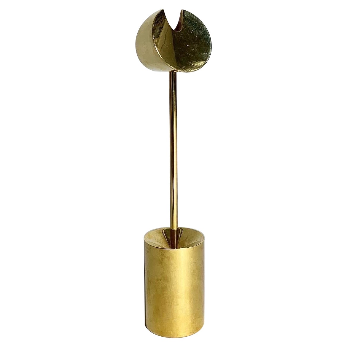 Pierre Forsell Aniara Candle Stick Holder Brass Skultuna, Sweden, 1960s