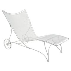 Rare Large Scale Outdoor Chaise Lounge on Wheels by John Salterini