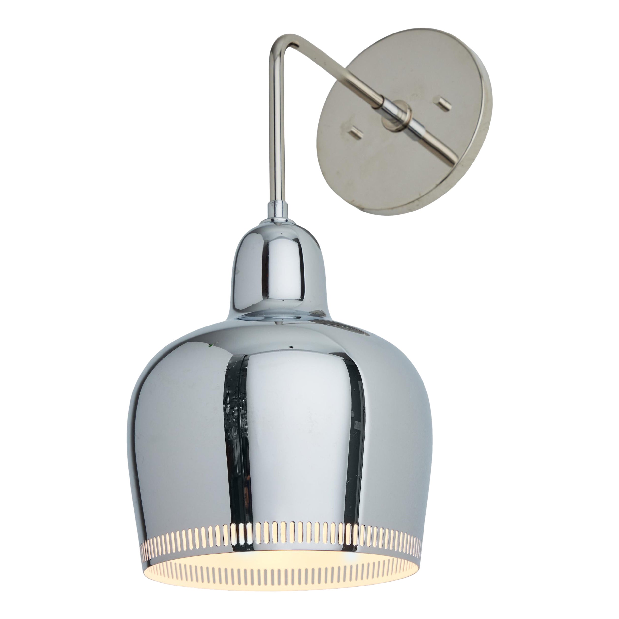Alvar Aalto A330s Chrome Wall Light Light for Artek