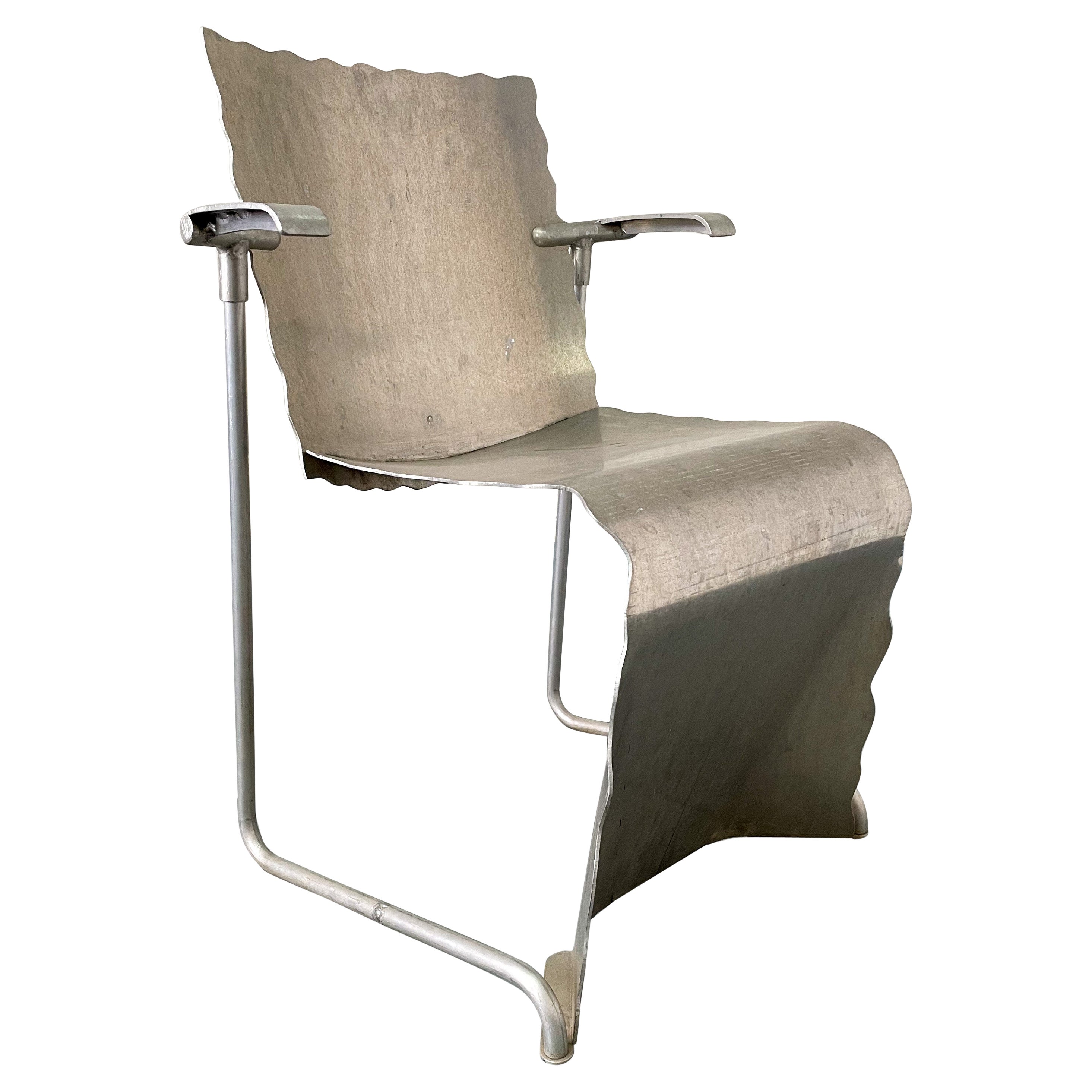 Richard Schultz Prototype Aluminum Stacking Chair #2 For Sale