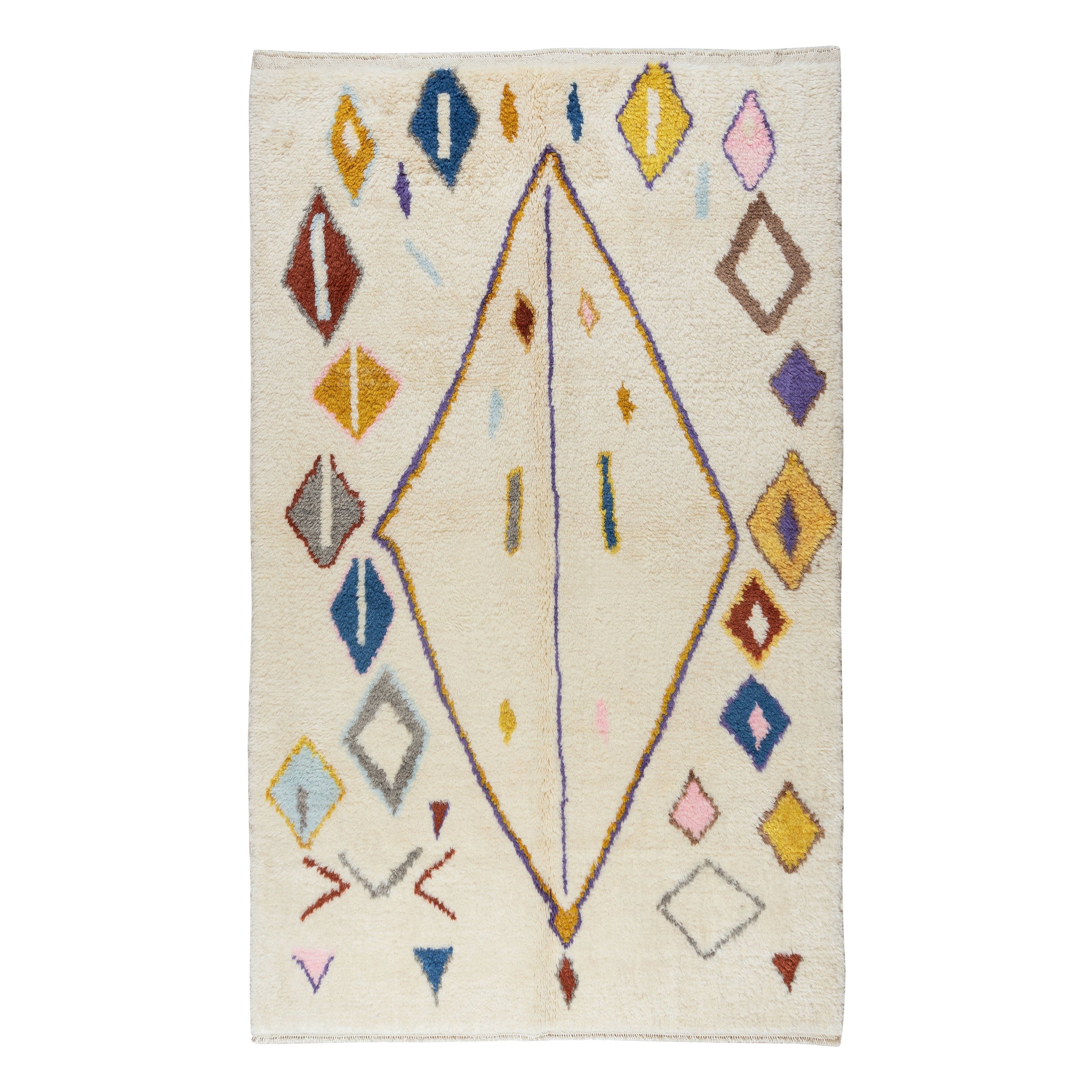 Tapis berbère en laine fait main 247 X 140 CM