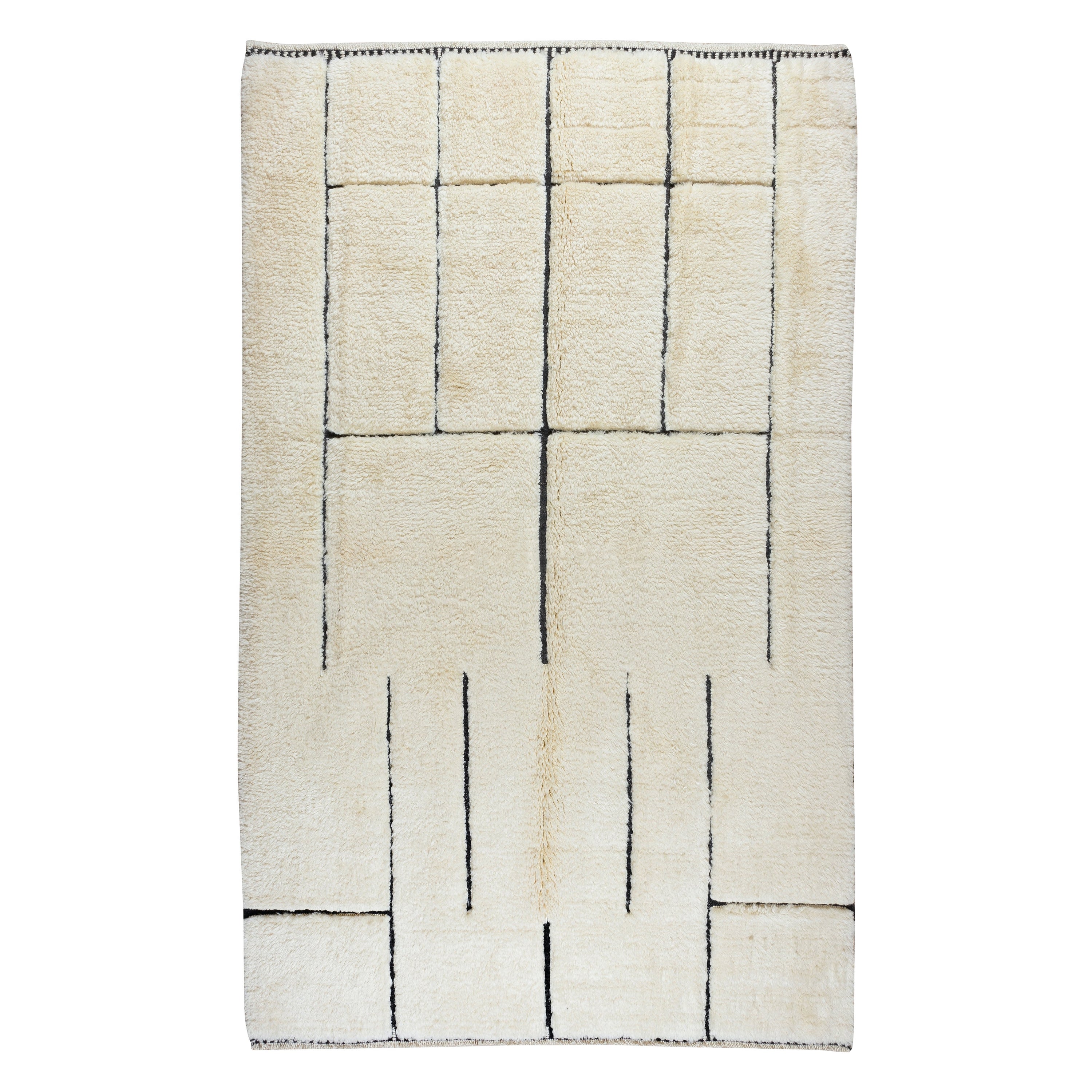 Modern Moroccan Rug, 100% Soft, Cozy Natural Wool. Custom Options Available 