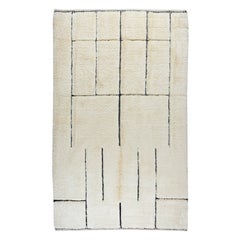 Modern Moroccan Rug, 100% Soft, Cozy Natural Wool. Custom Options Available 