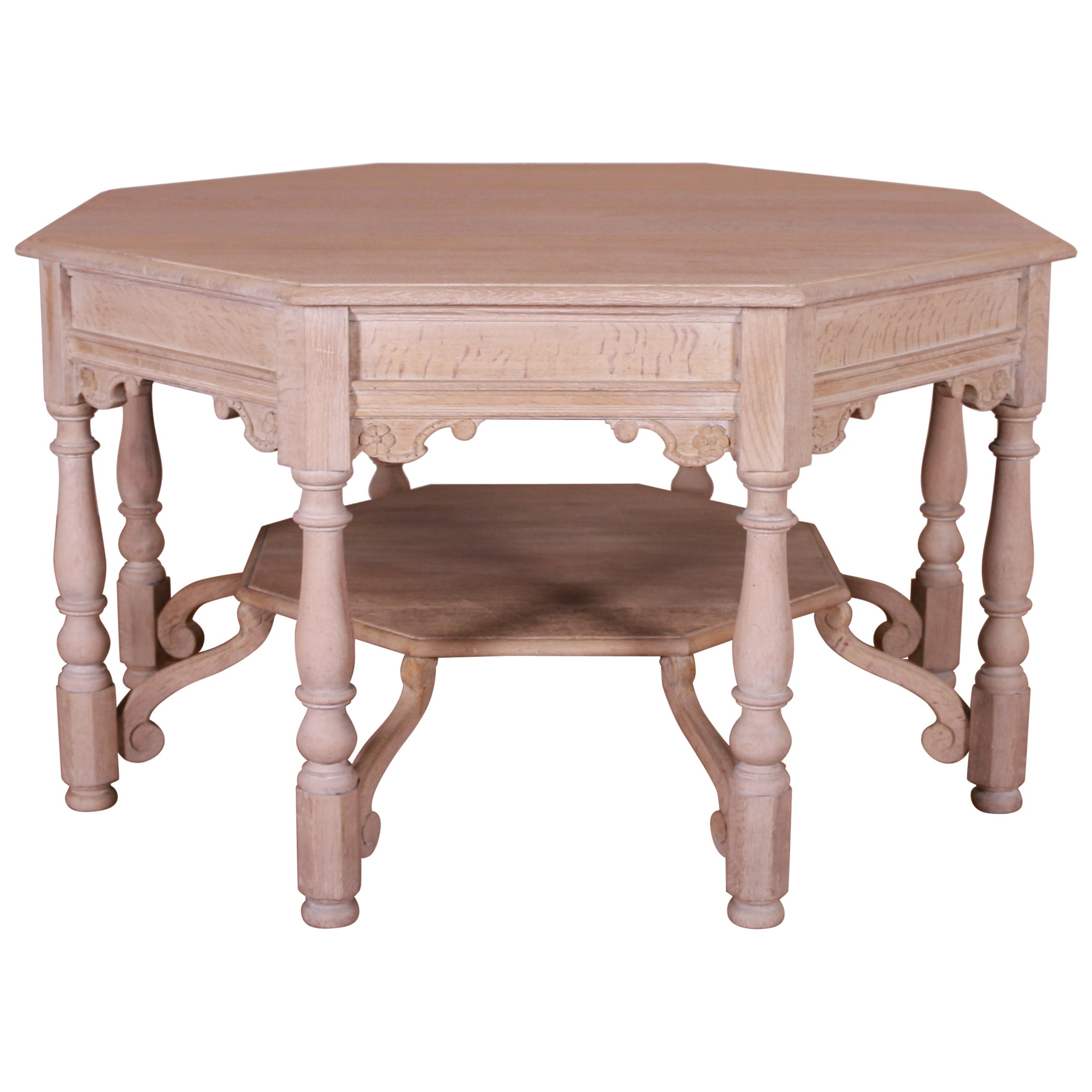 Bleached Oak Centre Table For Sale