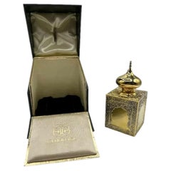 Vintage Sterling Silver Gilt AMOUAGE Perfume Bottle Middle Eastern Design XL