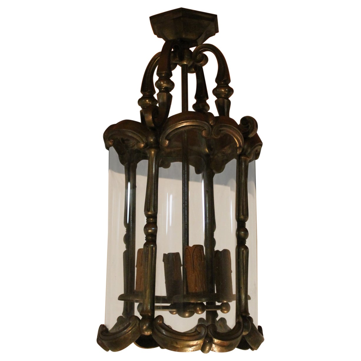 Bronze Lantern, French, XX th For Sale
