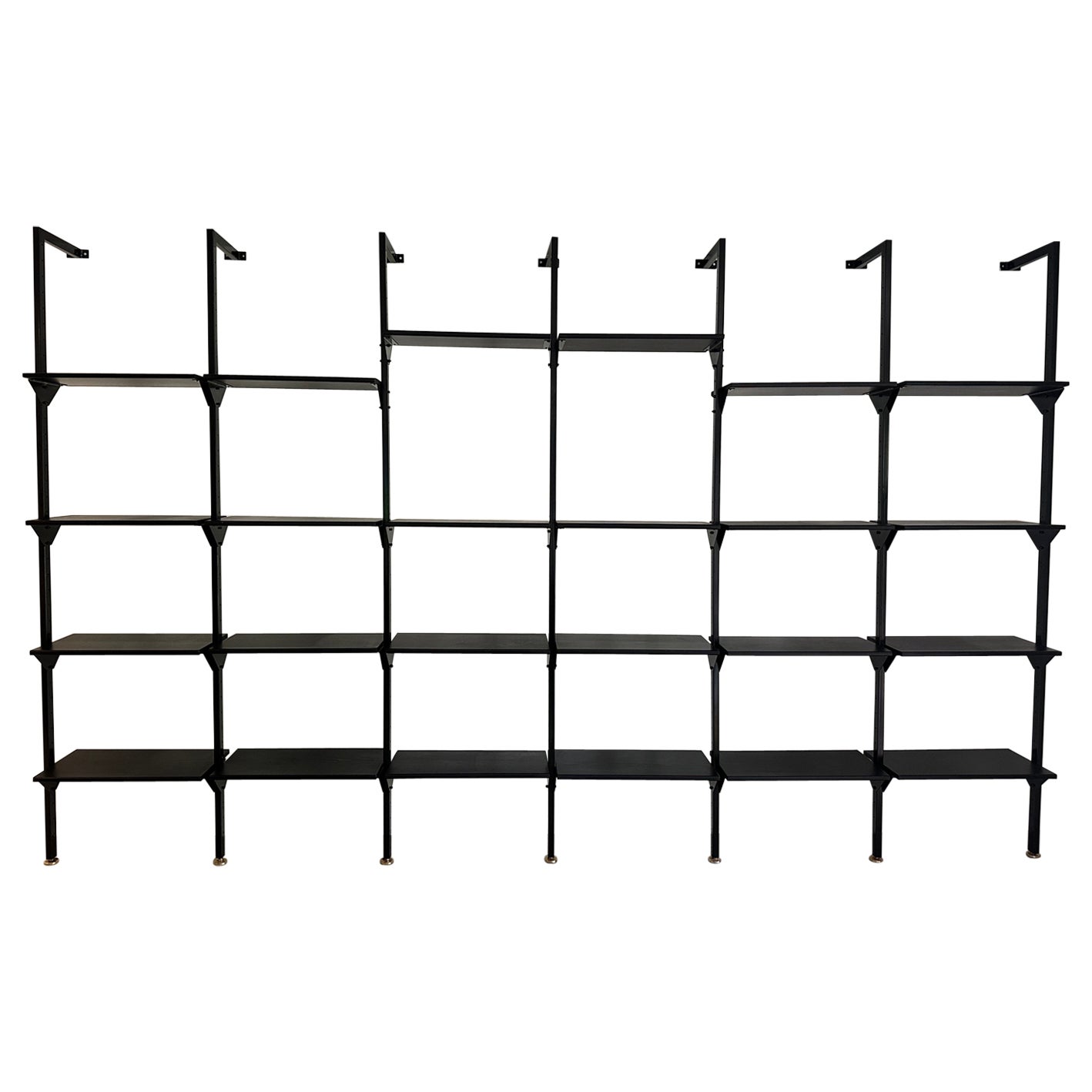 Architectural Italian Wall-Mounted Shelving System For Sale
