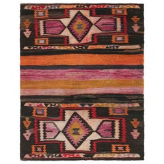 Vintage Persian Kilim in Polychromatic Geometric Patterns by Rug & Kilim