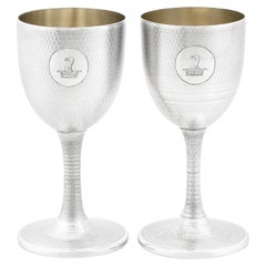 Victorian Sterling Silver Wine Goblets