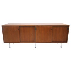 Florence Knoll Walnut Credenza / Sideboard for Knoll