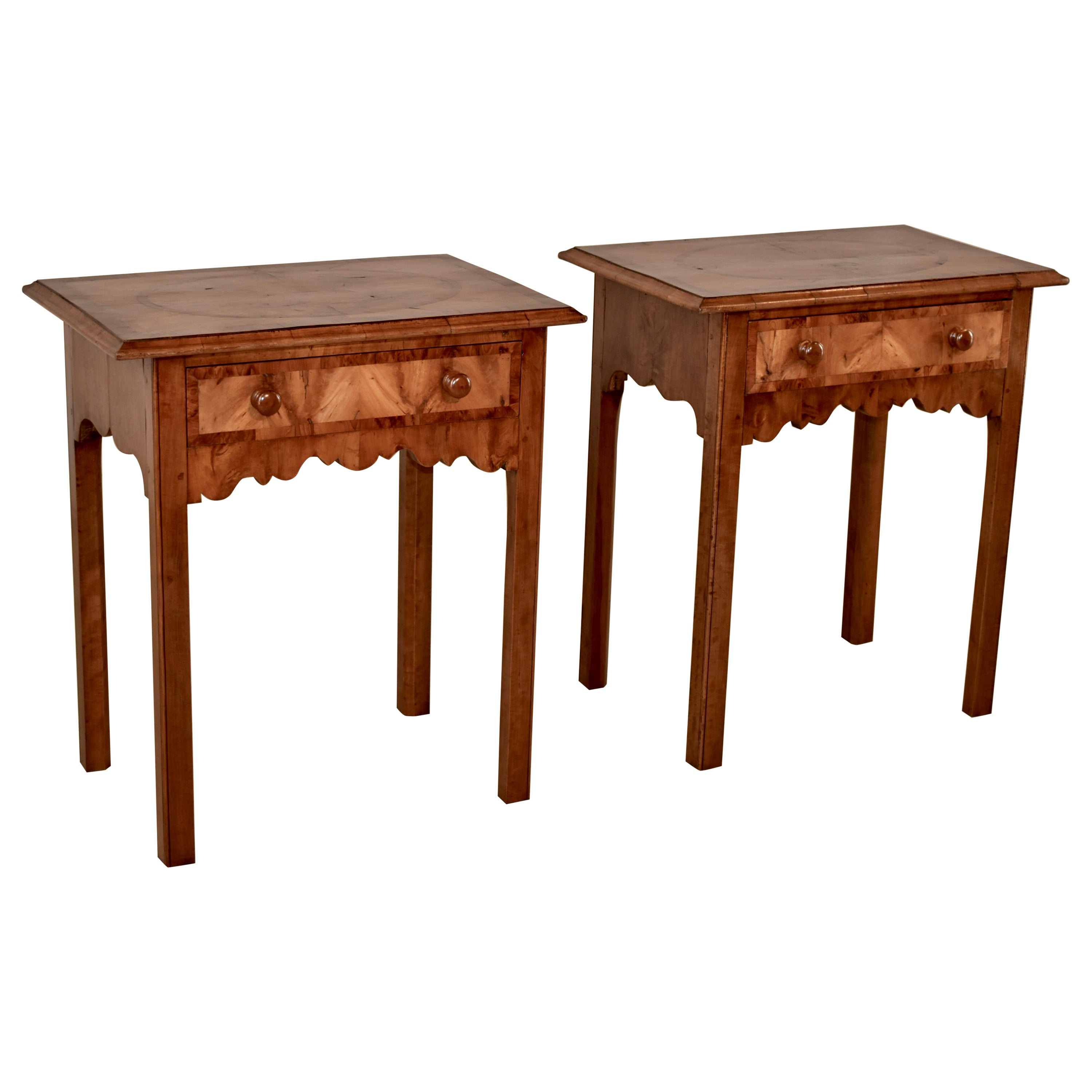 Pair of 19th Century French Walnut Side Tables For Sale