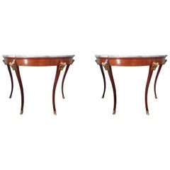 Antique Pair of 19th Century Italian Neoclassical Style Console Tables