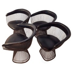 Warren Platner Set of Four Bronze Dining Chairs for Knoll, C. 1968