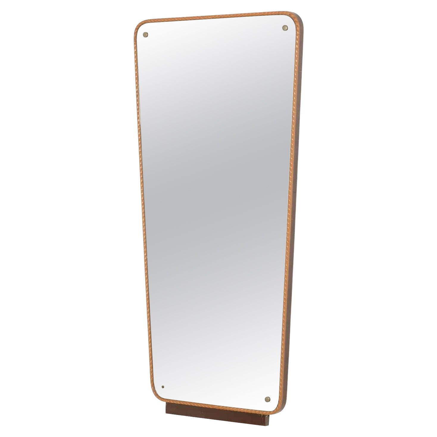 20th Century Italian Rectangular Mahogany Wall Glass Mirror by Paolo Buffa
