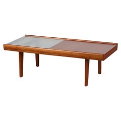 Table basse avec plateau en verre John Keal pour Brown Saltman