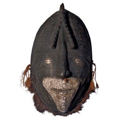 Antique Biwat People Ancestral Mask Papua New Guinea, Circa 1980