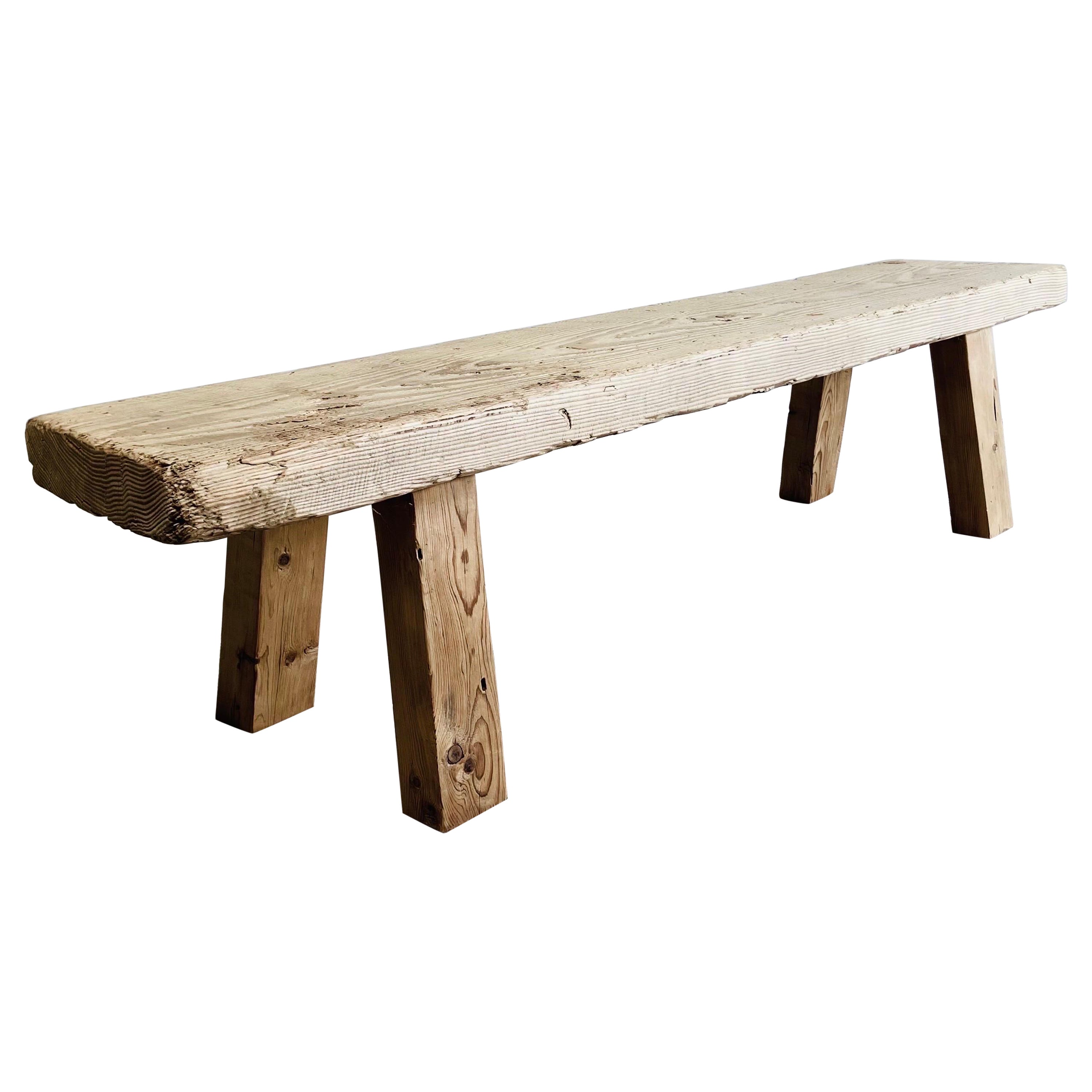 Tamboril Wood Clothespin Bench or Coffee Table by Tunico T. at 1stDibs
