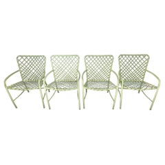 Retro Iconic Brown Jordan Pale Green Chairs, table, side table Set of 8