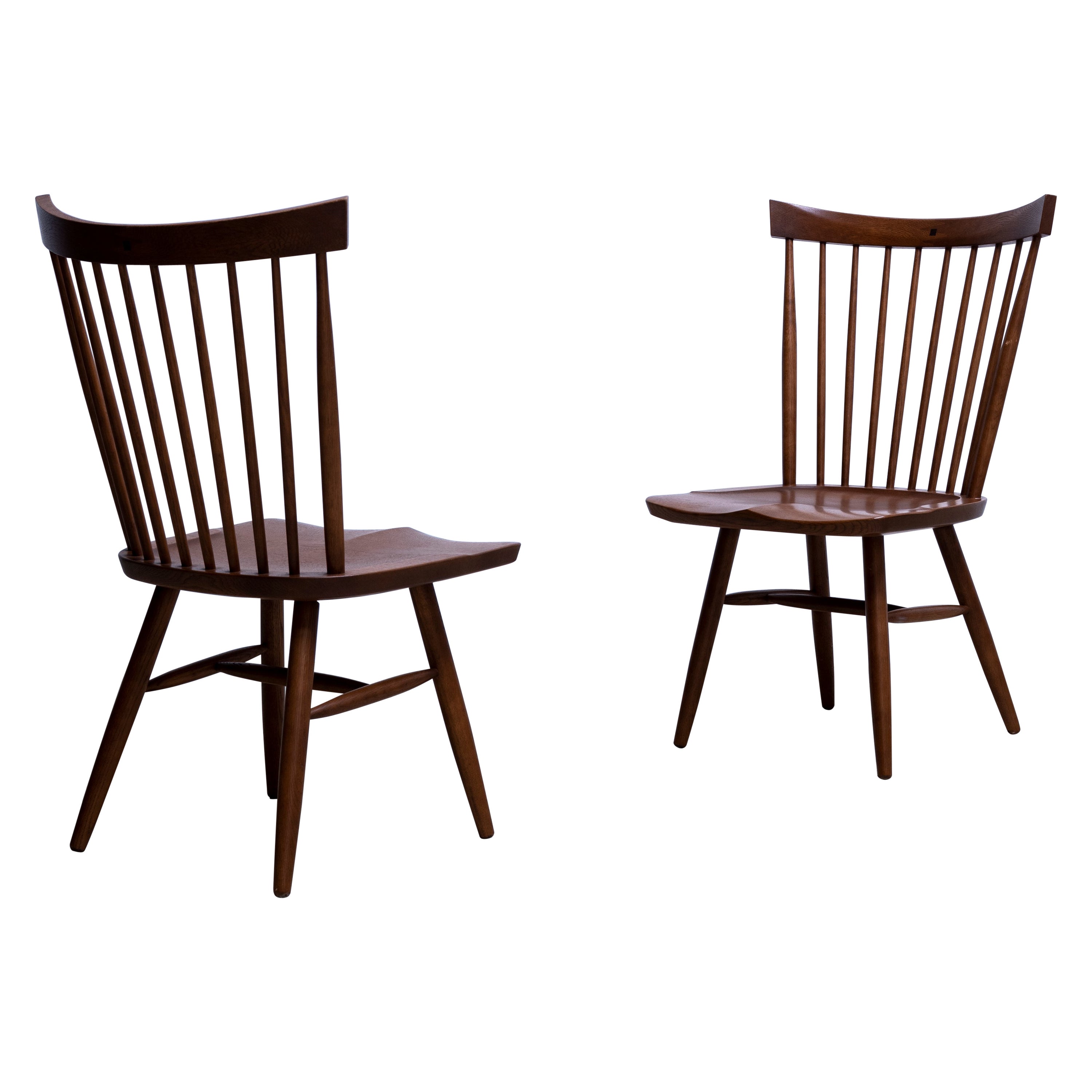 Riki Watanabe, "Riki Windsor" Side Chair, Pair, Designed in 1984 For Sale