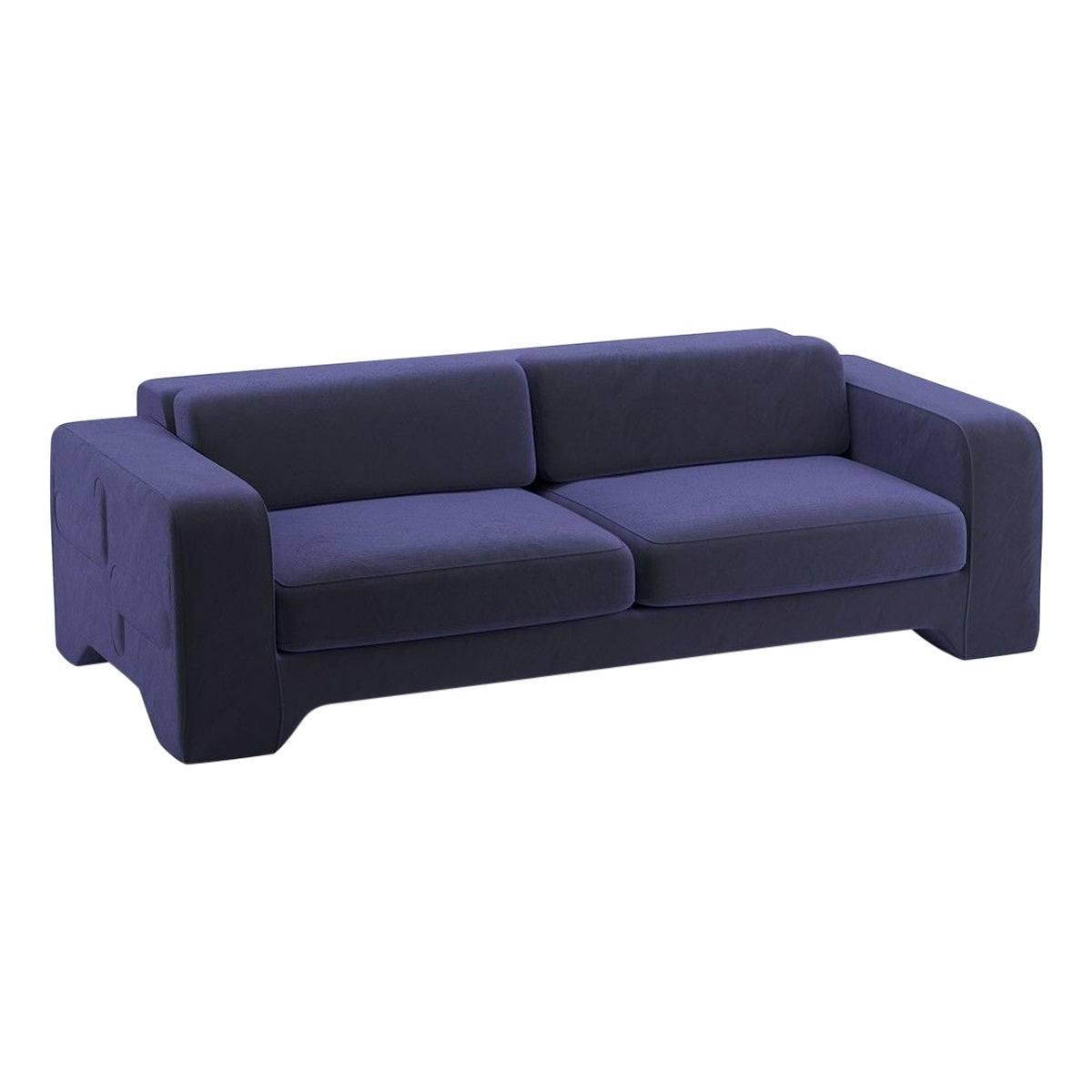 Popus Editions Giovanna 4 Seater Sofa in Marine Navy Como Velvet Upholstery For Sale