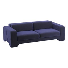 Popus Editions Giovanna 4 Seater Sofa in Marine Navy Como Velvet Upholstery