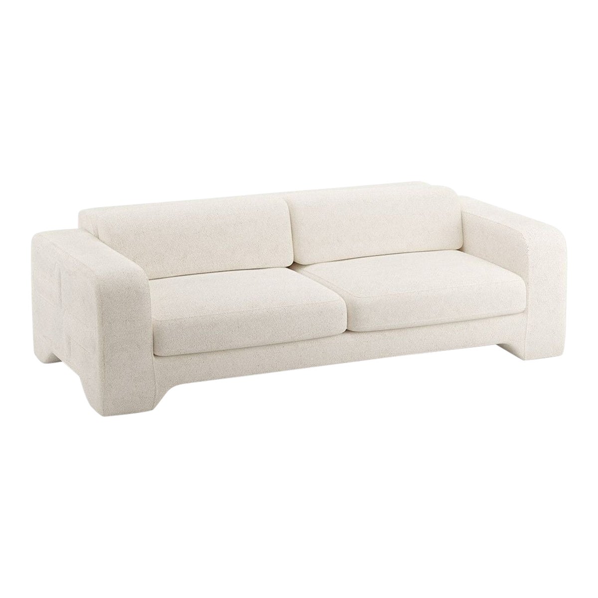 Popus Editions Giovanna 4 Seater Sofa in Egg Shell off White Malmoe Terry Fabric For Sale