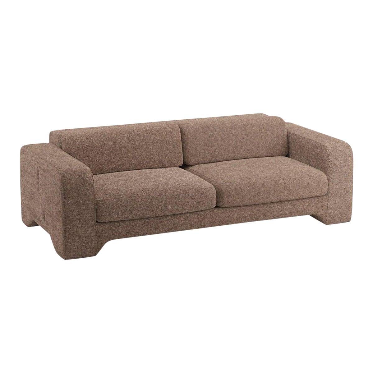 Popus Editions Giovanna 4 Seater Sofa in Brown Malmoe Terry Upholstery