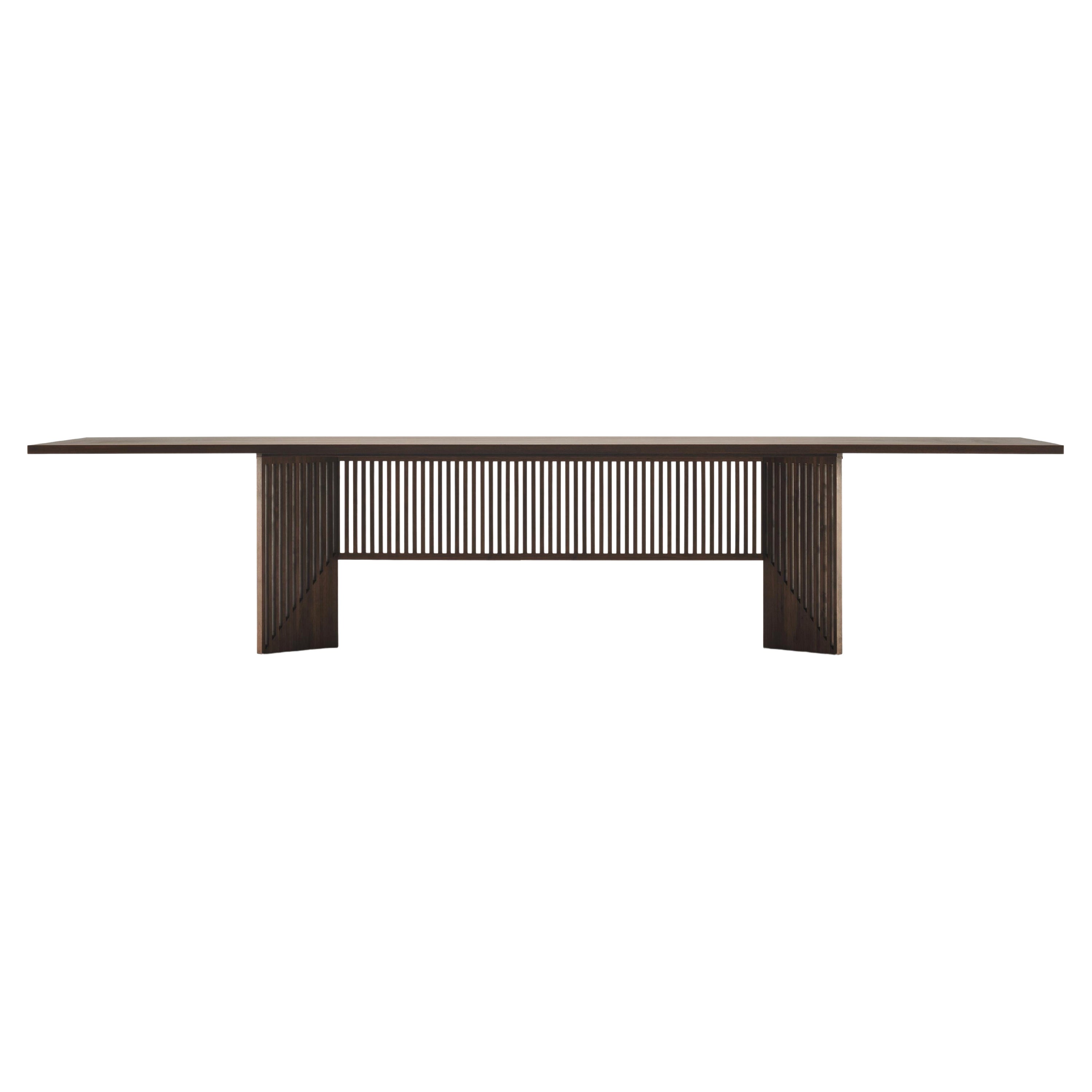 Acerbis Large Maestro Table in Dark Stained Walnut by Gianfranco Frattini For Sale