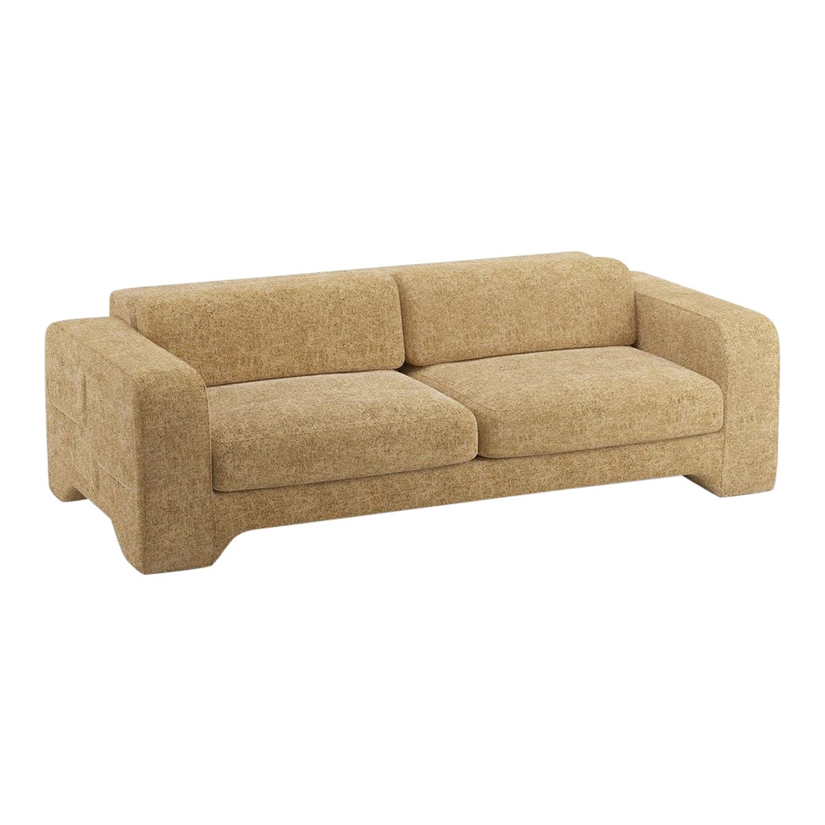 Popus Editions Giovanna 4 Seater Sofa in Ocher London Linen Fabric For Sale