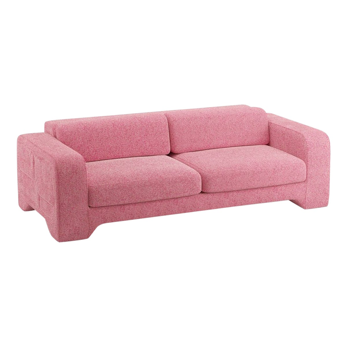 Popus Editions Giovanna 4 Seater Sofa in Fuschia London Linen Fabric For Sale