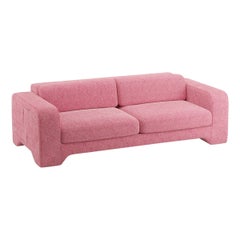 Canapé Giovanna 4 Seater en tissu de lin de Londres fuchsia, édition Popus