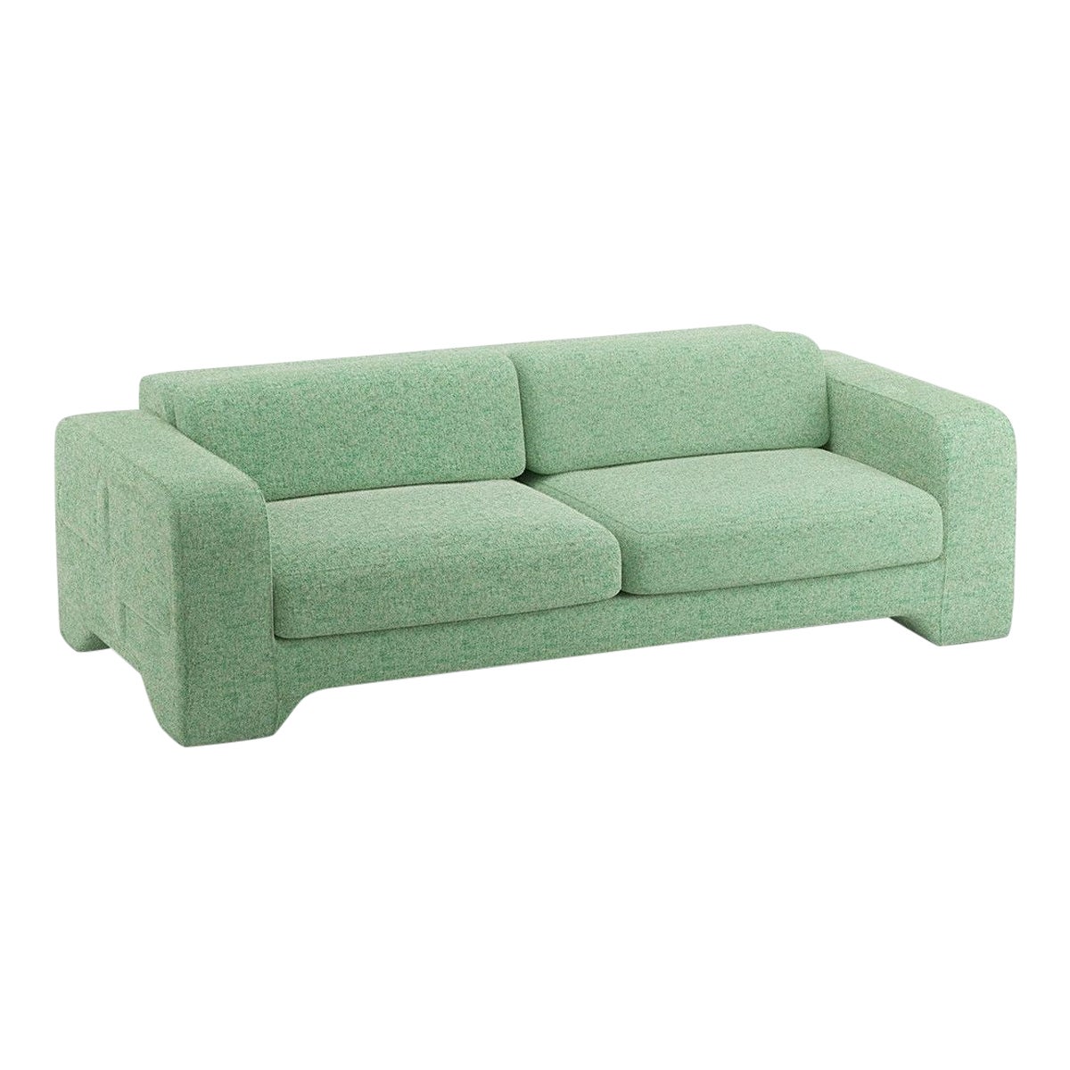 Popus Editions Giovanna 4 Seater Sofa in Emerald London Linen Fabric For Sale
