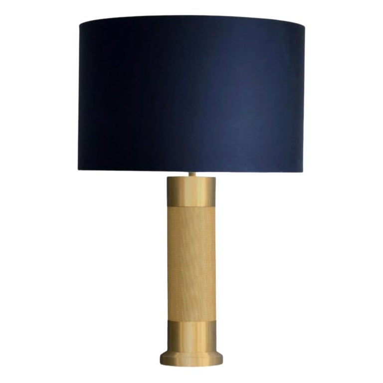 Luxury LOOM MAXI Brushed Brass Modern Table Lamp For Sale