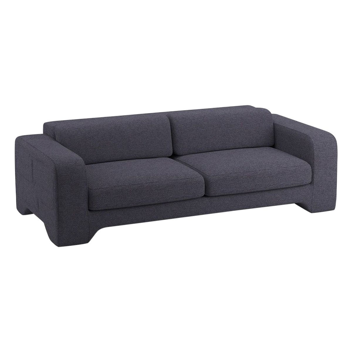 Popus Editions Giovanna 4 Seater Sofa in Anthracite Megeve Fabric Knit Effect For Sale
