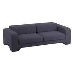 Popus Editions Giovanna 4 Seater Sofa in Anthracite Megeve Fabric Knit Effect