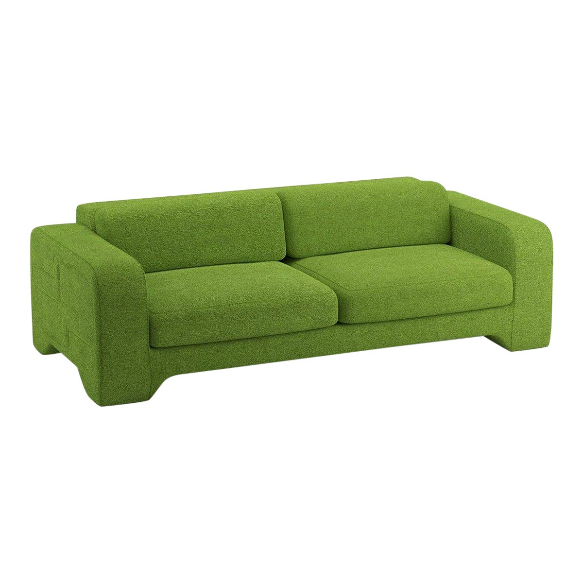Popus Editions Giovanna 4 Seater Sofa in Grass Megeve Fabric with Knit Effect For Sale