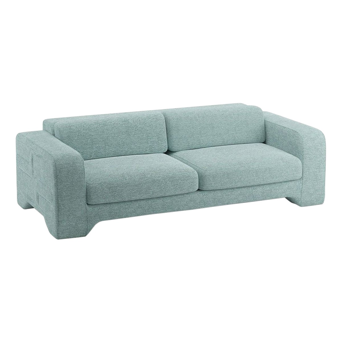 Popus Editions Giovanna 4 Seater Sofa in Mint Megeve Fabric with a Knit Effect For Sale