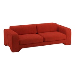 Popus Editions Giovanna 4 Seater-Sofa aus rostfarbenem Megeve-Stoff mit Strickeffekt