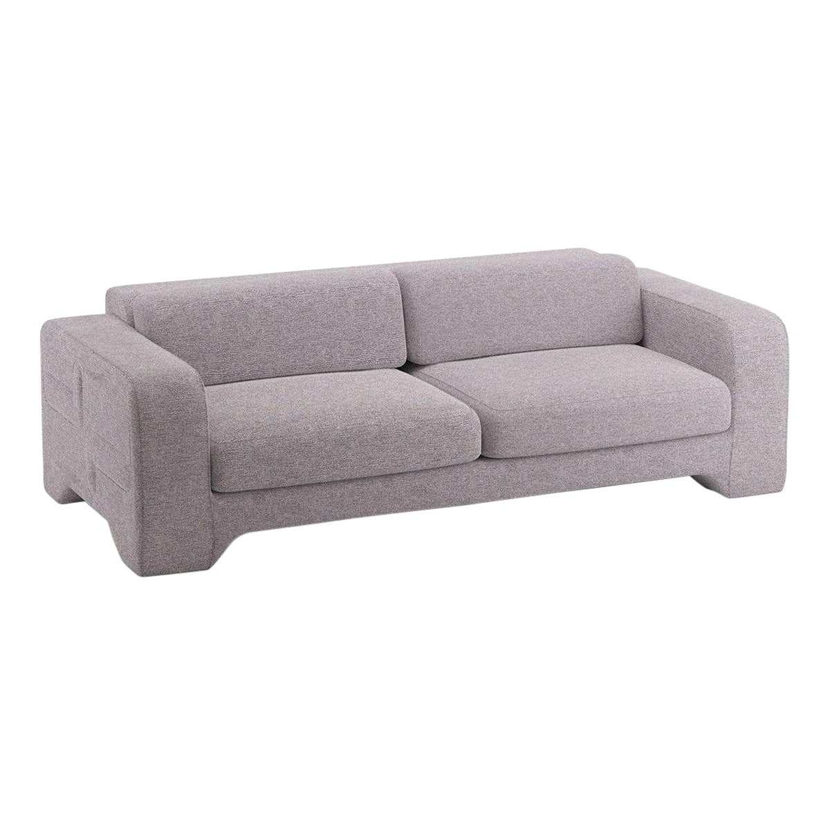 Popus Editions Giovanna 4 Seater Sofa in Mouse Megeve Fabric with Knit Effect For Sale