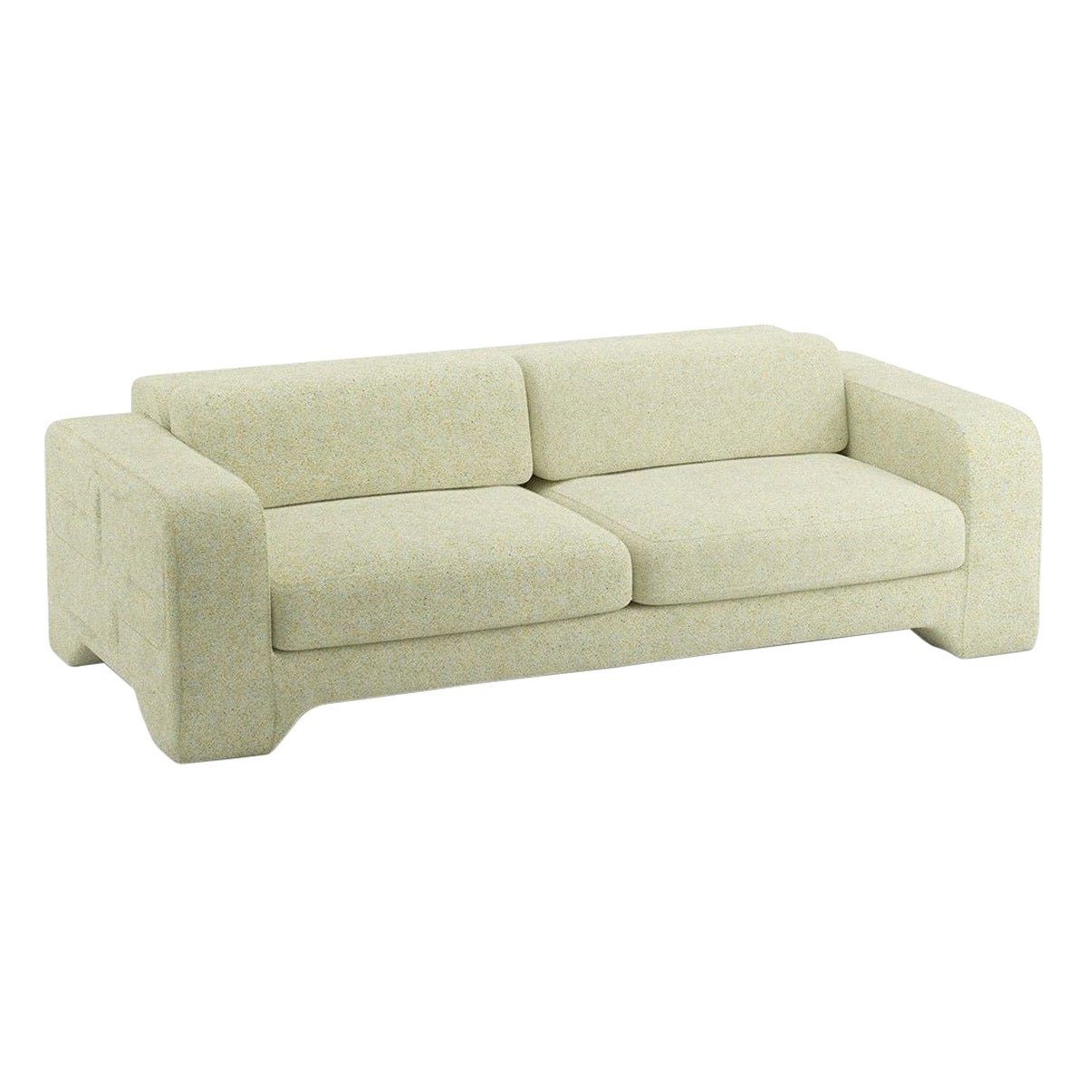Popus Editions Giovanna 4 Seater Sofa in Sage Zanzi Linen & Wool Blend Fabric For Sale