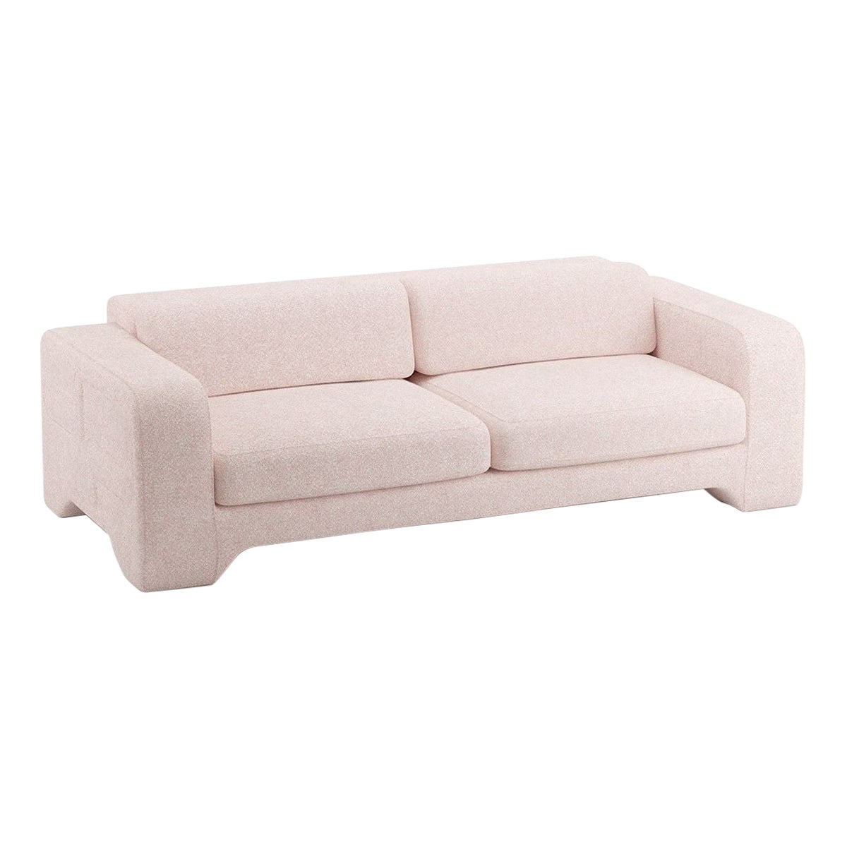 Canapé Giovanna 4 Seater en tissu de lin Zanzi poudré Popus Editions