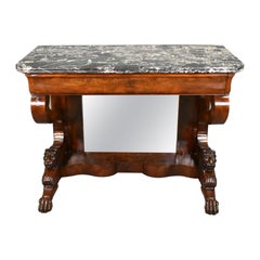 Used French Mahogany Console Table Louis Philippe